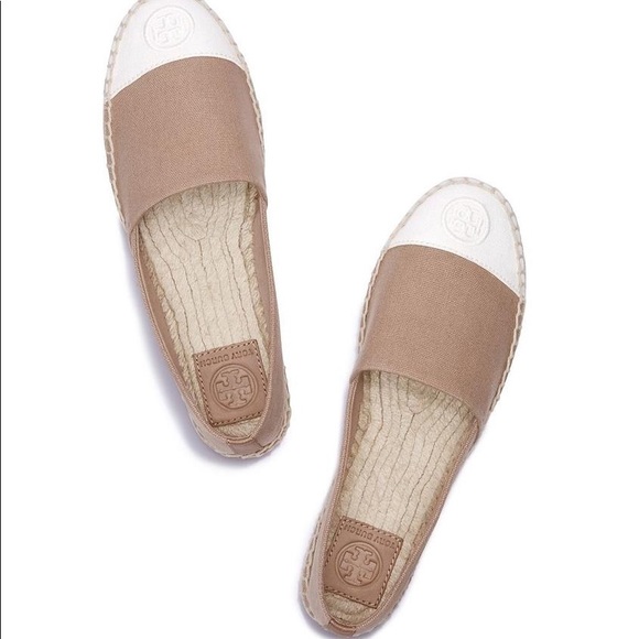 Khaki and white Tory Burch espadrilles - Picture 5 of 6